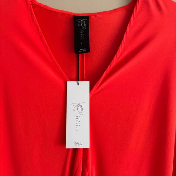 Zero + Maria Cornejo Koya Silk Charmeuse Dress in Safety Orange Size 6 New $895 - Picture 2 of 8